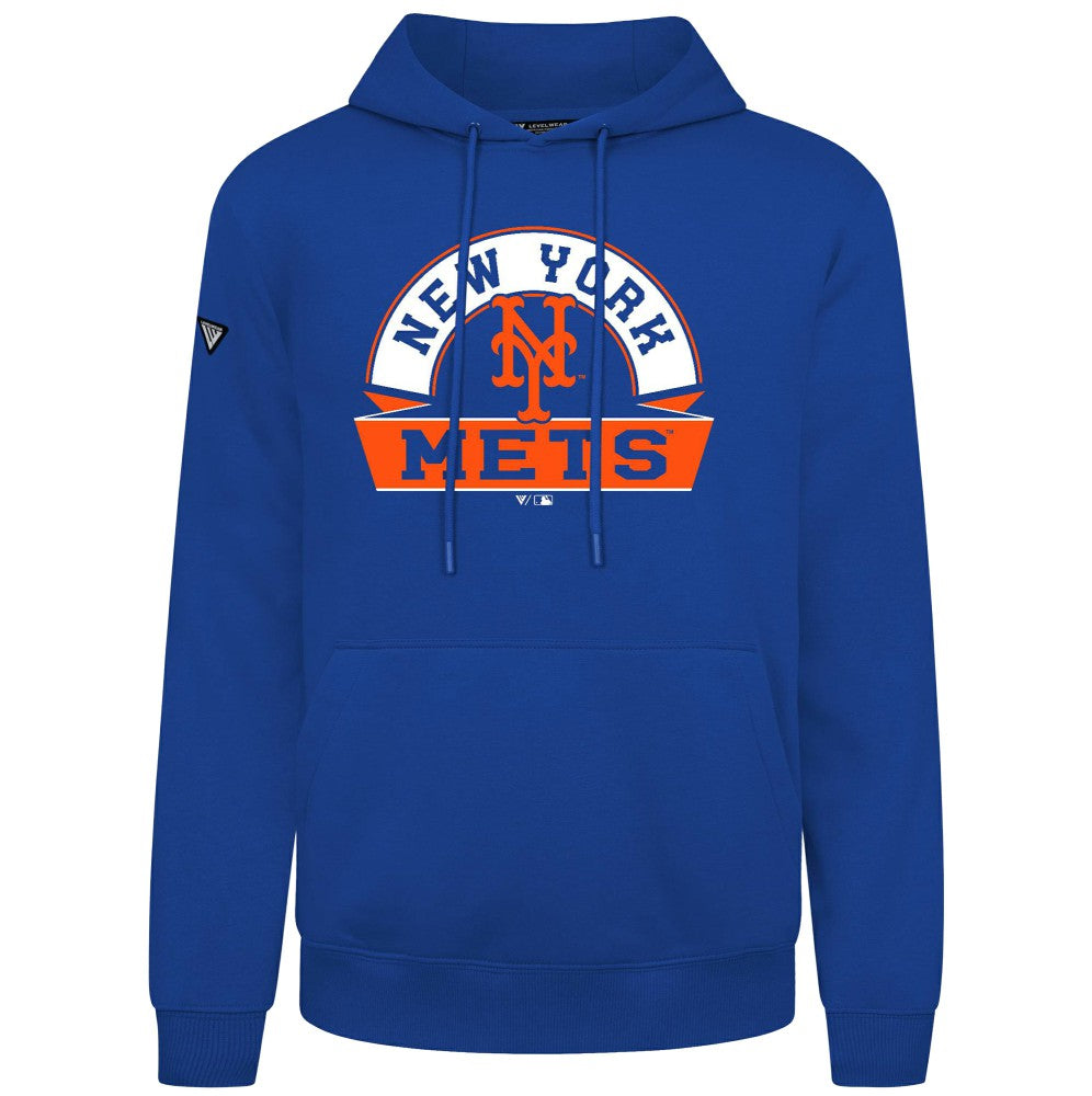 New York Mets Levelwear Podium Banner Arch Hoodie Royal