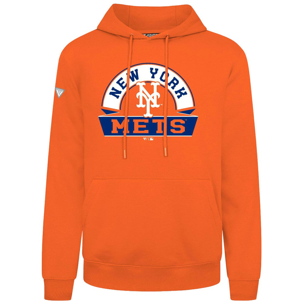 New York Mets Levelwear Podium Banner Arch Hoodie Orange
