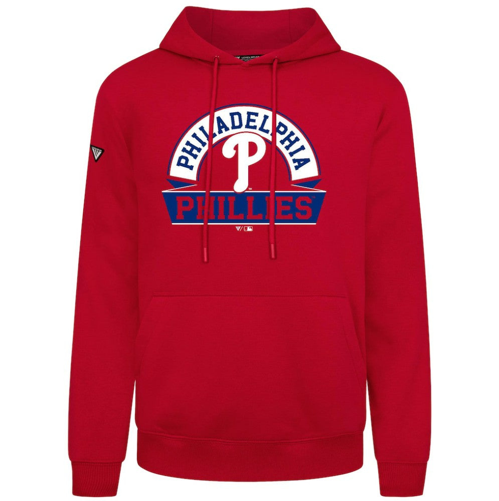Philadelphia Phillies Levelwear Podium Banner Arch Hoodie Red