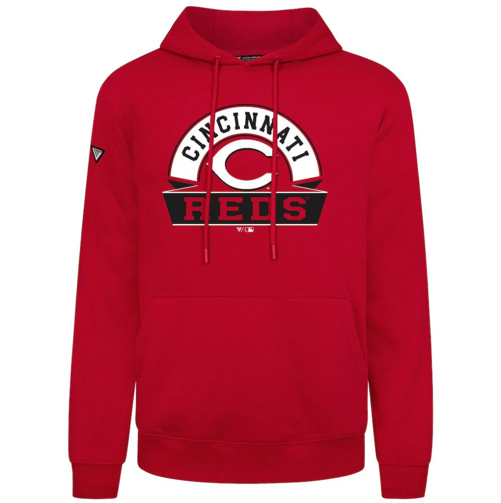 Cincinnati Reds Levelwear Podium Banner Arch Hoodie Red