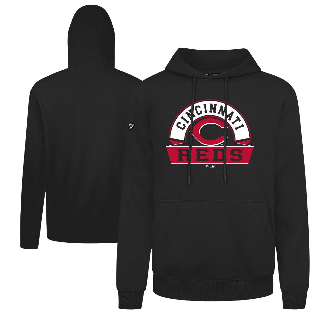 Cincinnati Reds Levelwear Podium Banner Arch Hoodie Black