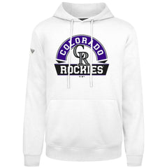 Colorado Rockies Levelwear Podium Banner Arch Hoodie White