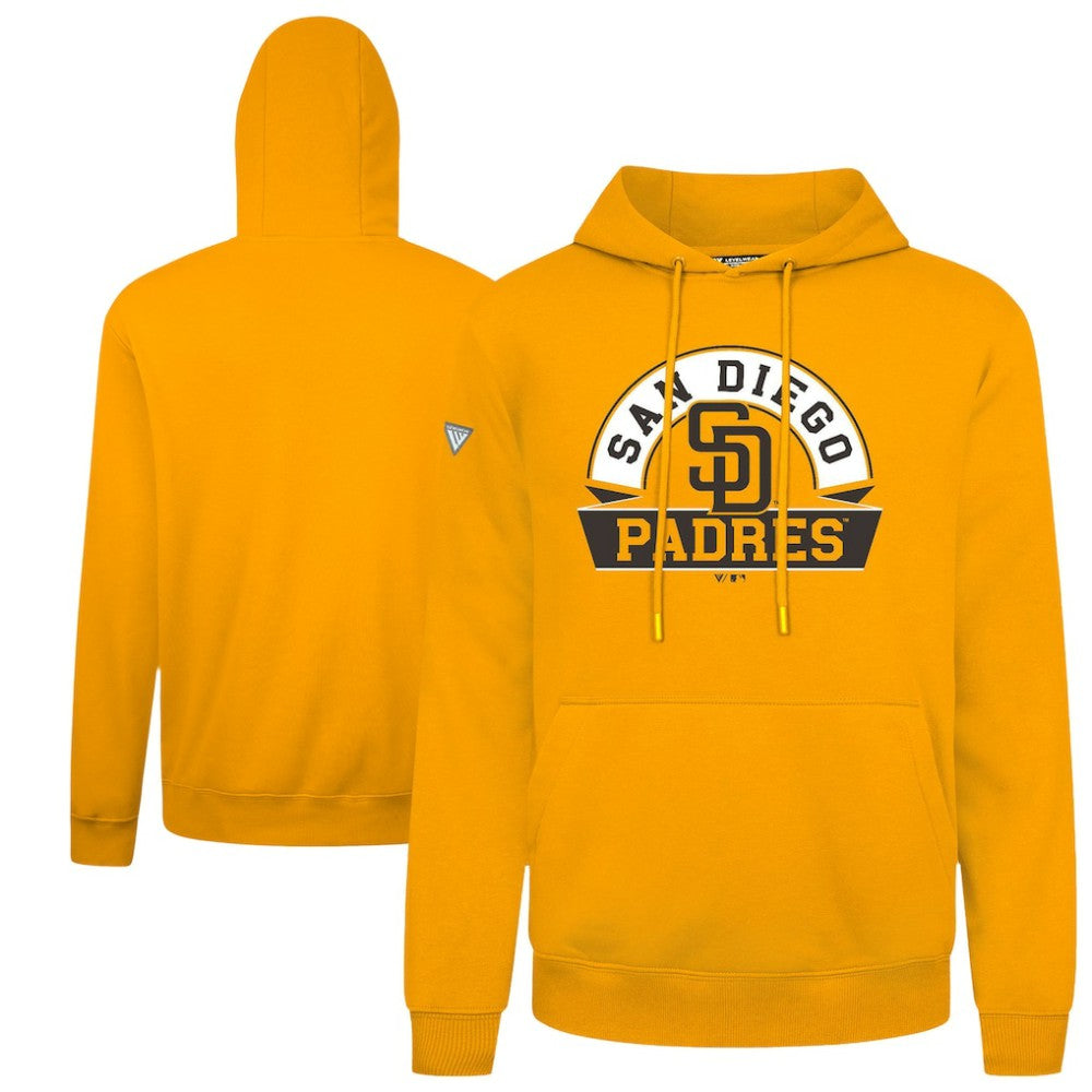 San Diego Padres Levelwear Podium Banner Arch Hoodie Gold