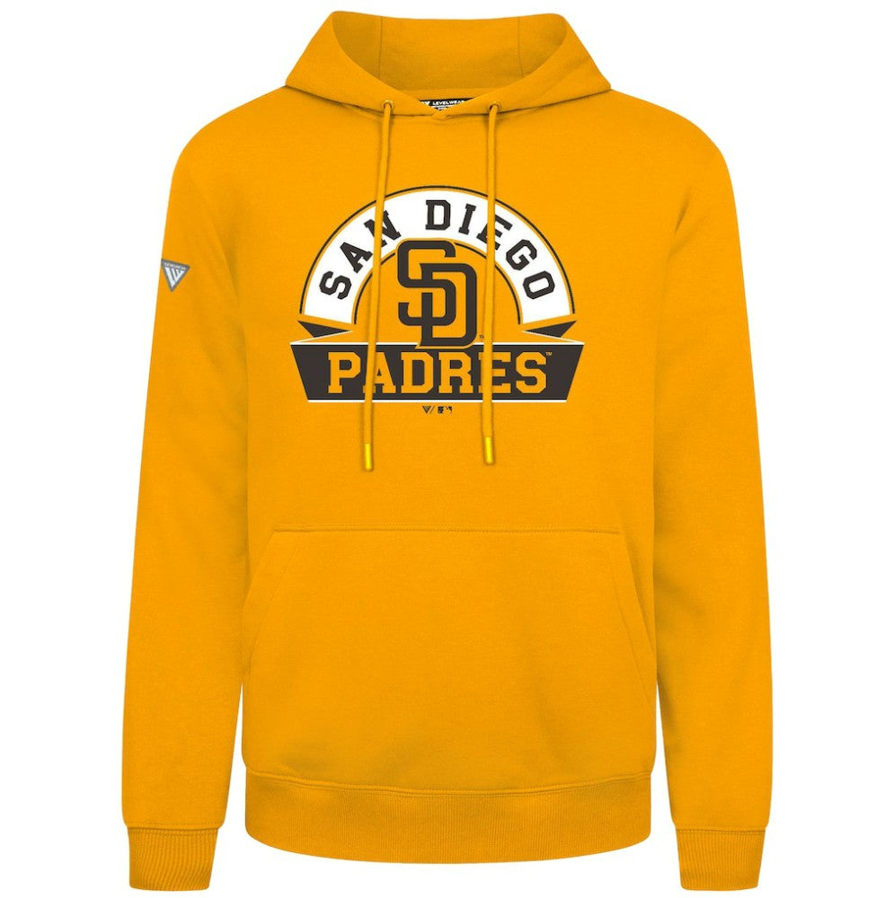 San Diego Padres Levelwear Podium Banner Arch Hoodie Gold