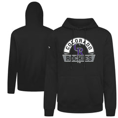 Colorado Rockies Levelwear Podium Banner Arch Hoodie Black