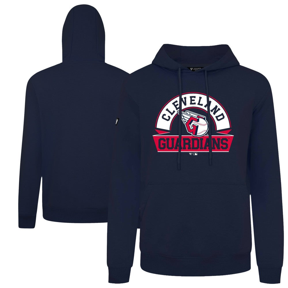 Cleveland Guardians Levelwear Podium Banner Arch Hoodie Navy
