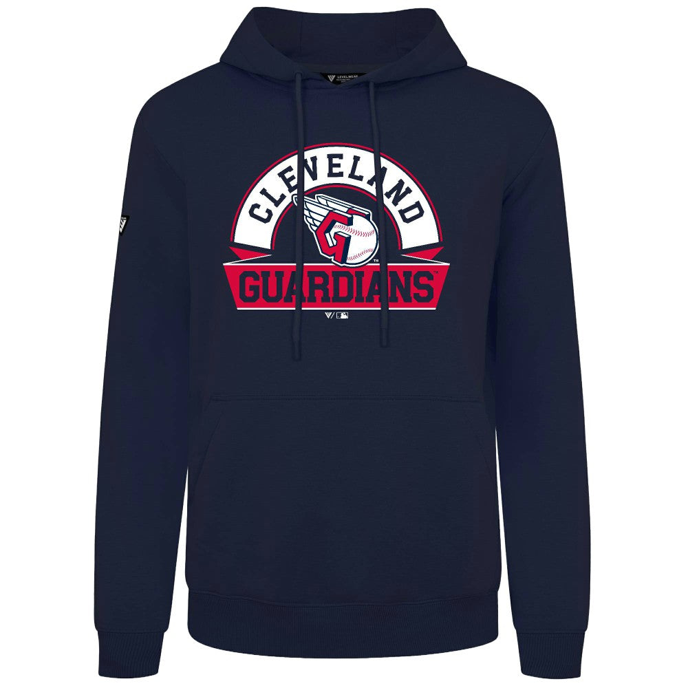 Cleveland Guardians Levelwear Podium Banner Arch Hoodie Navy