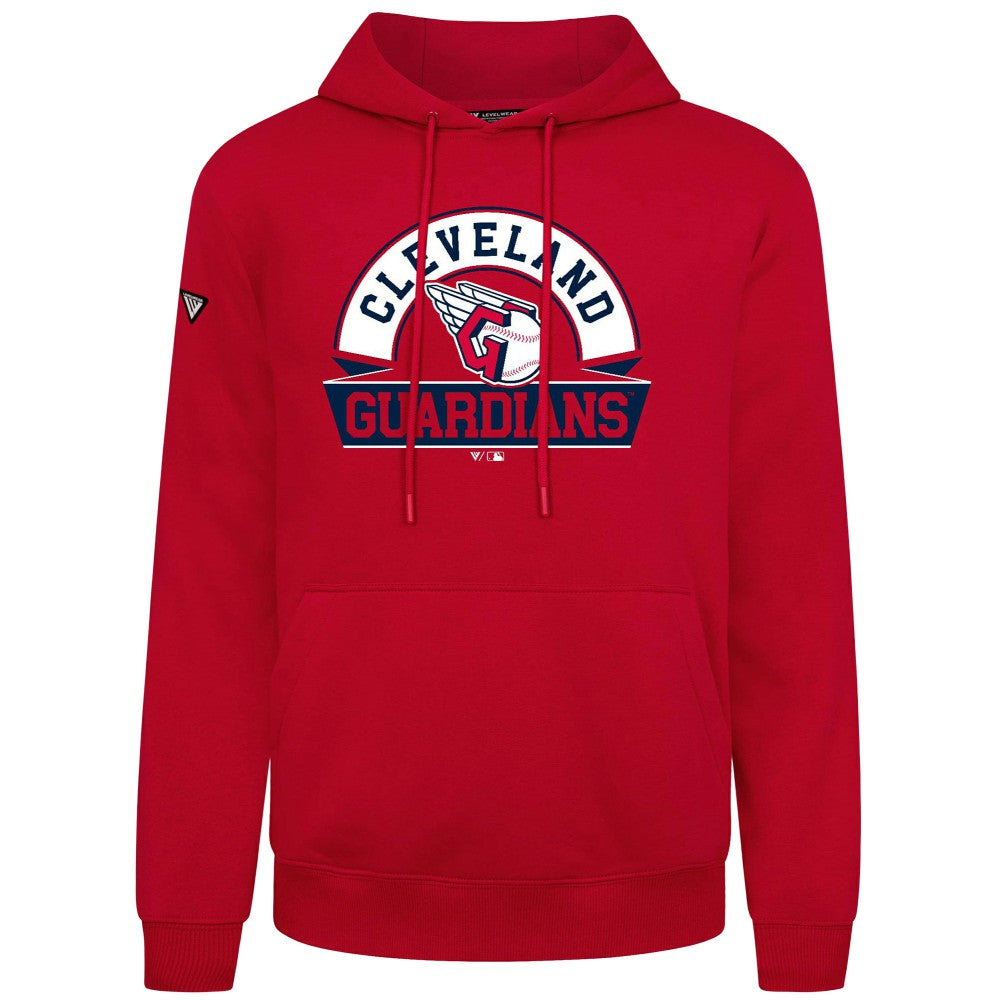 Cleveland Guardians Levelwear Podium Banner Arch Hoodie Red
