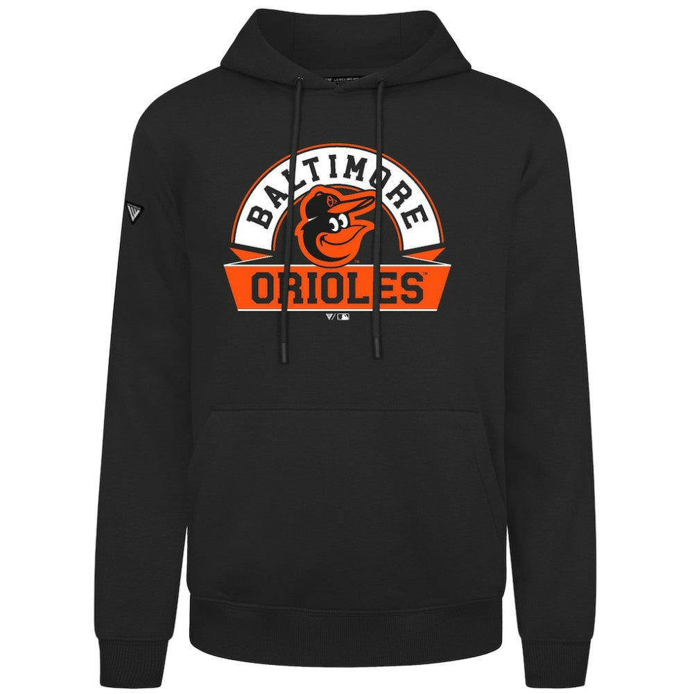 Baltimore Orioles Levelwear Podium Banner Arch Hoodie Black