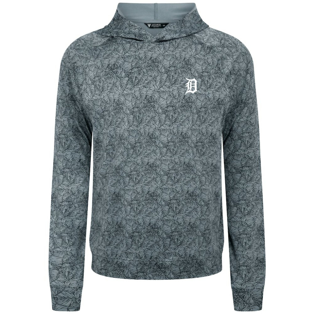 Detroit Tigers Levelwear Albatross Raglan Hoodie Gray