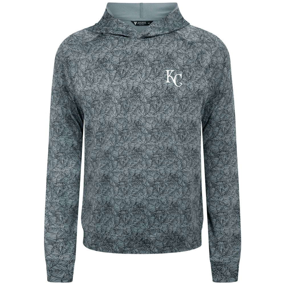 Kansas City Royals Levelwear Albatross Raglan Hoodie Gray