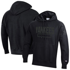 New York Yankees Champion Tonal Reverse Weave Fleece Hoodie Black