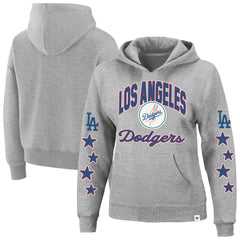 Los Angeles Dodgers Women's Plus Size Starry Eye Hoodie Heather Gray | 47 brand