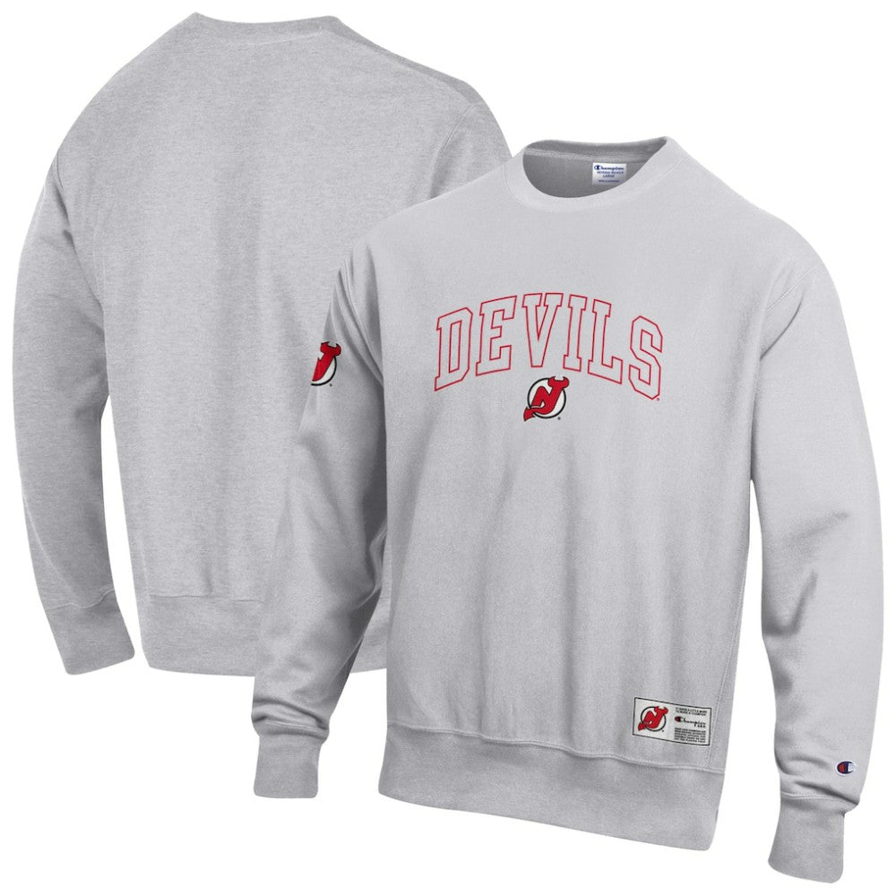New Jersey Devils Champion Reverse Weave Fleece Sweatshirt Gray
