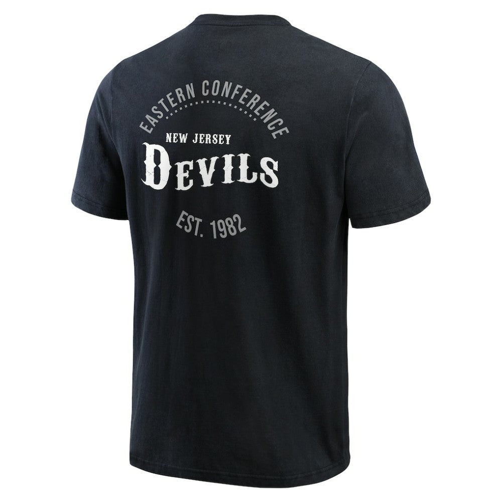 New Jersey Devils Darius Rucker Collection by Fanatics Fanatics Fest Washed Henley T-Shirt Black