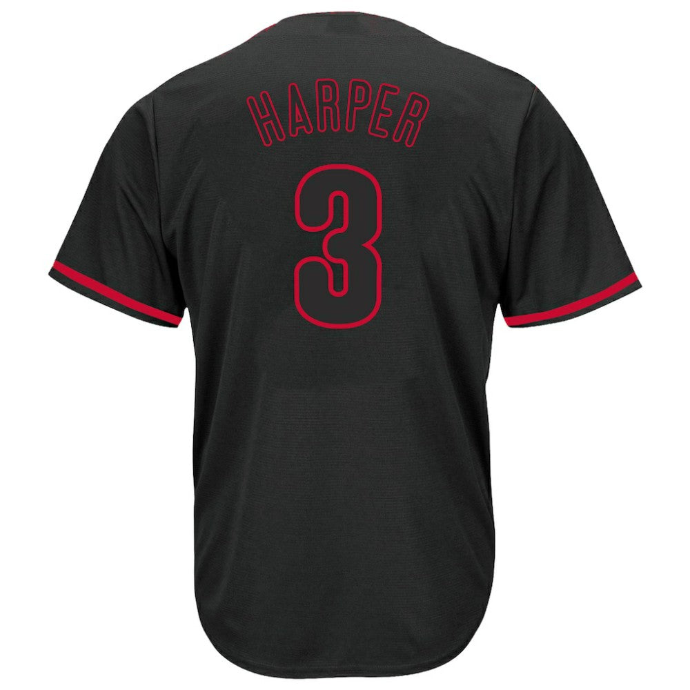 Bryce Harper Philadelphia Phillies Profile Big & Tall Pop Fashion Jersey Black