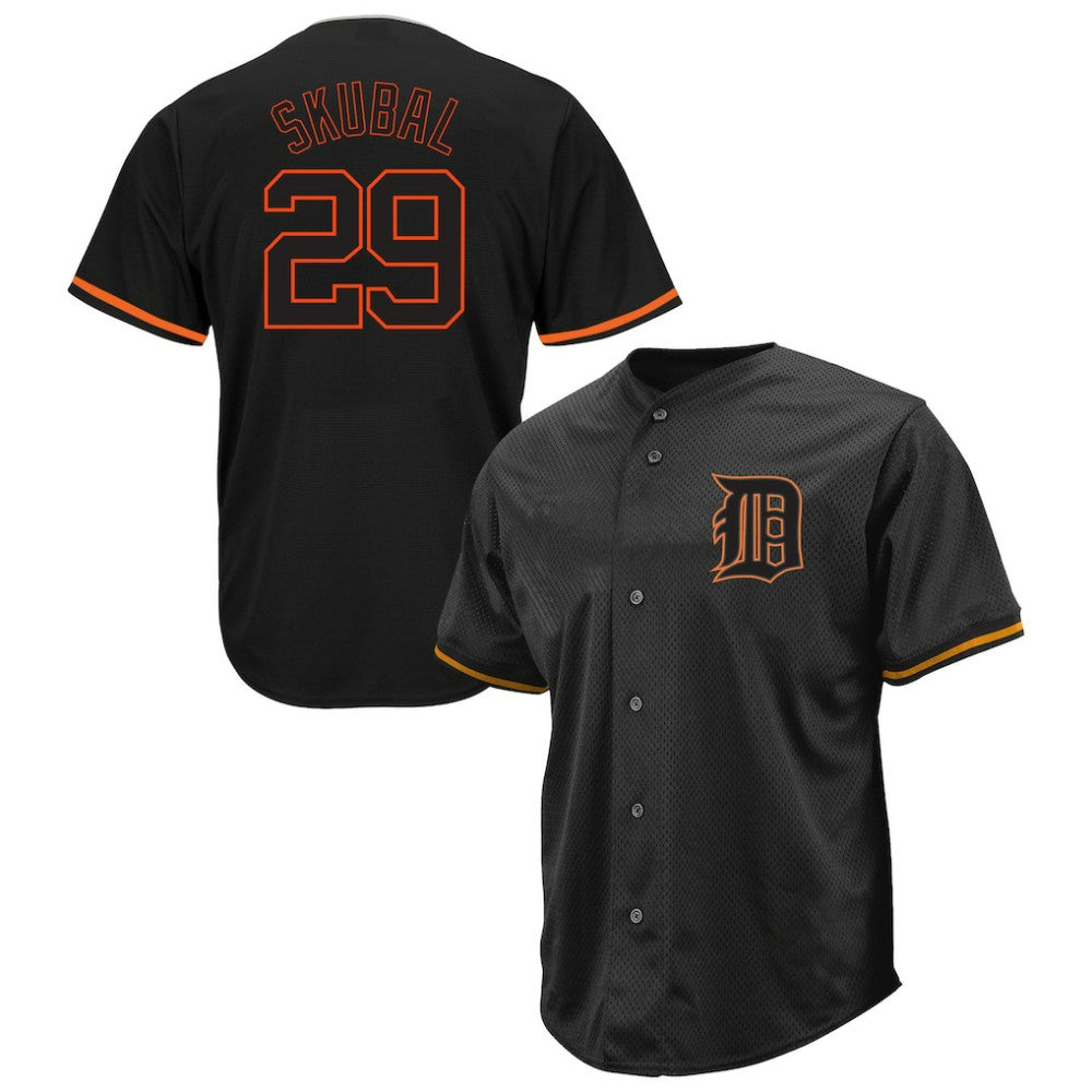 Tarik Skubal Detroit Tigers Profile Big & Tall Pop Fashion Jersey Black