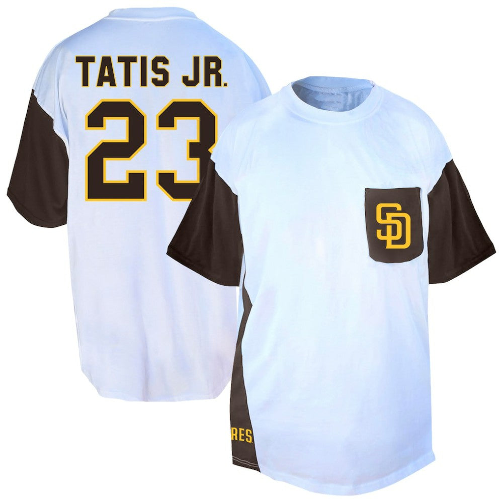 Fernando Tatis Jr. San Diego Padres Profile Big & Tall Player Name & Number T-Shirt White/Brown