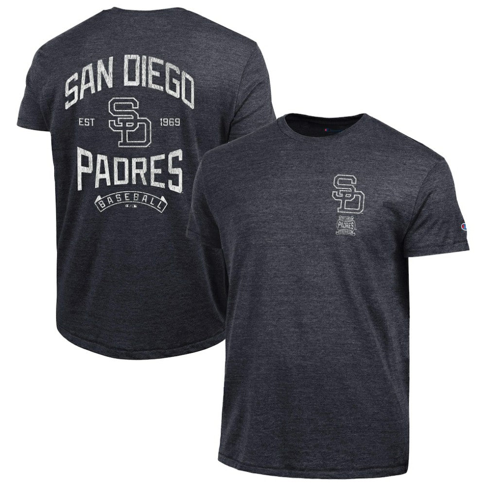 San Diego Padres Champion Vintage 3-Hit Tri-Blend T-Shirt Black