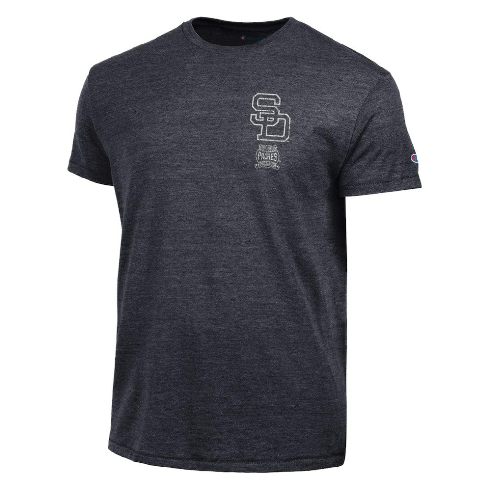 San Diego Padres Champion Vintage 3-Hit Tri-Blend T-Shirt Black