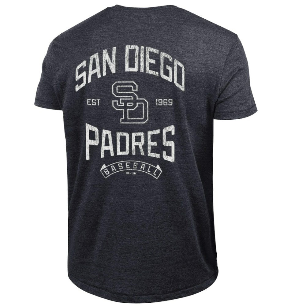 San Diego Padres Champion Vintage 3-Hit Tri-Blend T-Shirt Black