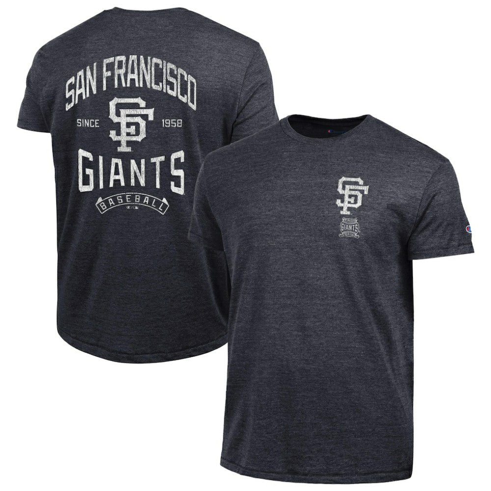 San Francisco Giants Champion Vintage 3-Hit Tri-Blend T-Shirt Black