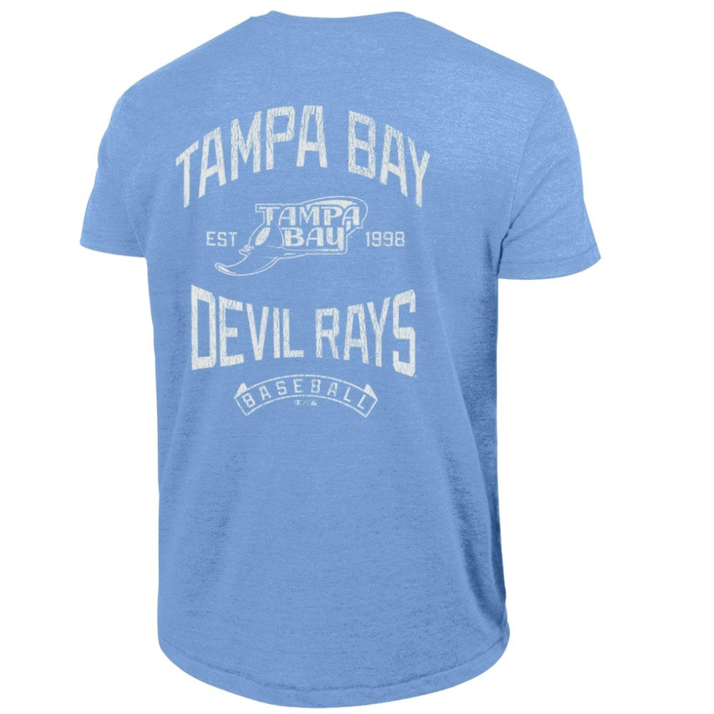 Tampa Bay Rays Champion Vintage 3-Hit Tri-Blend T-Shirt Light Blue