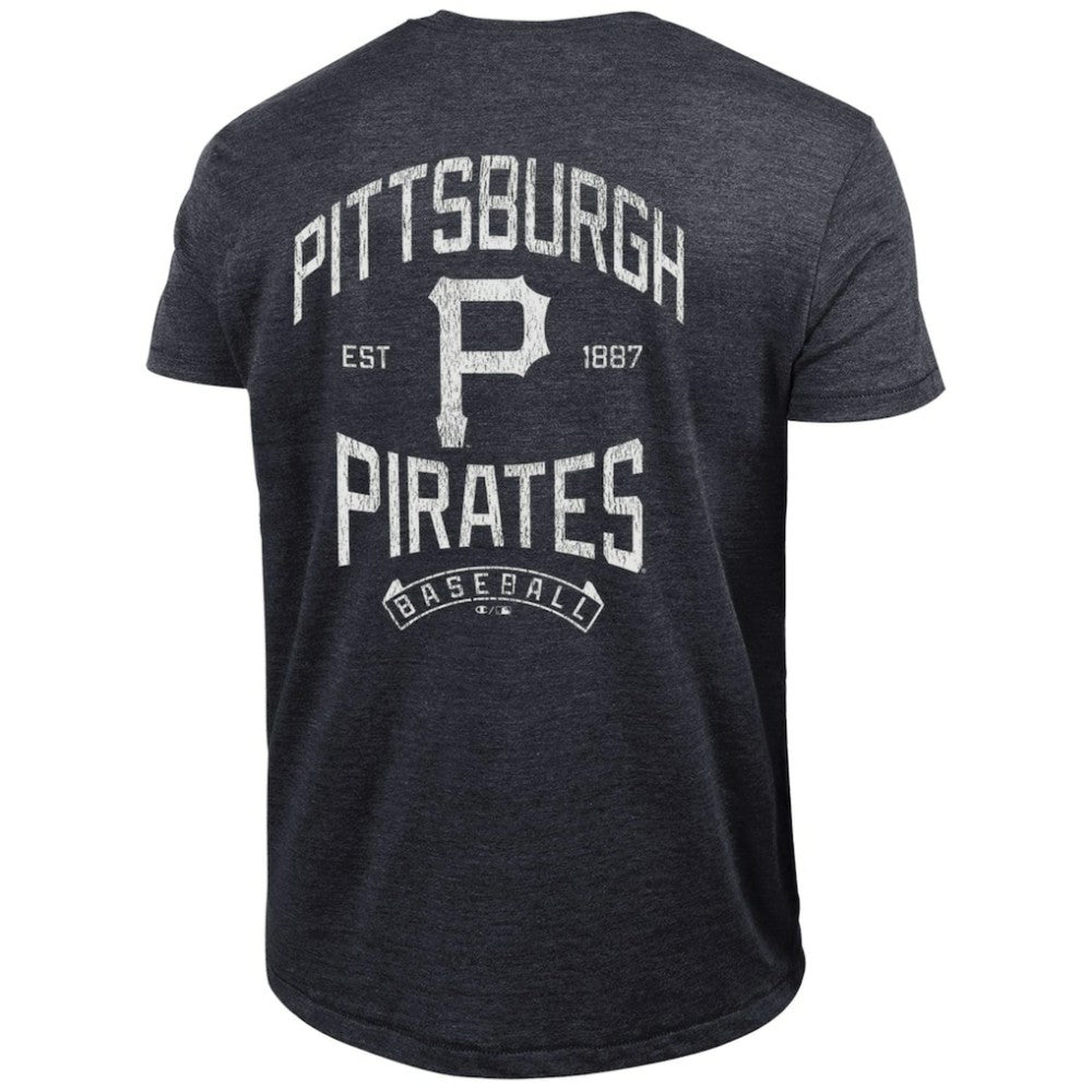 Pittsburgh Pirates Champion Vintage 3-Hit Tri-Blend T-Shirt Black