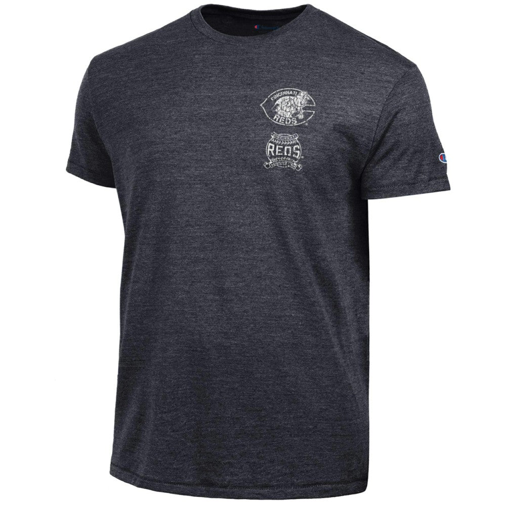 Cincinnati Reds Champion Vintage 3-Hit Tri-Blend T-Shirt Black