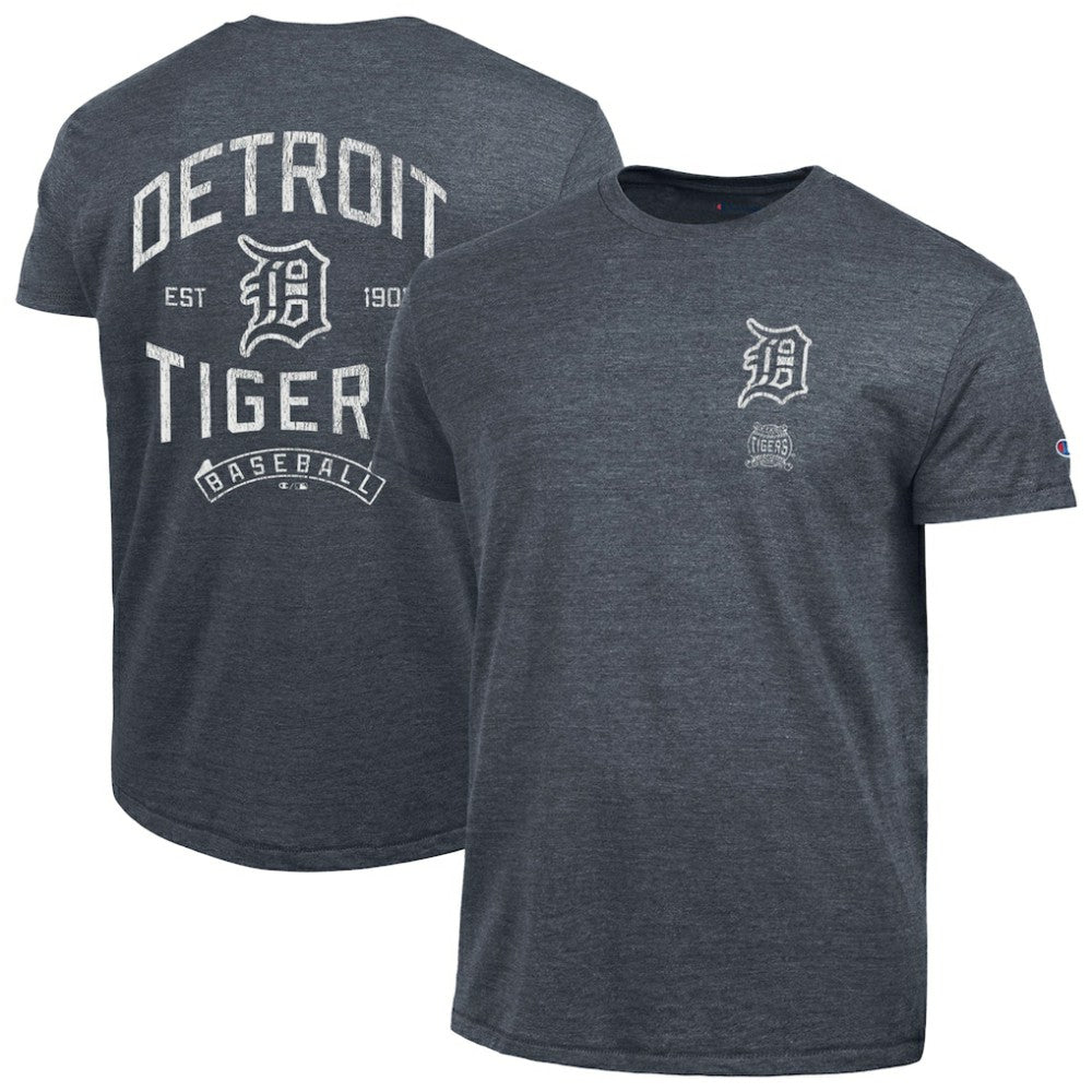 Detroit Tigers Champion Vintage 3-Hit Tri-Blend T-Shirt Navy