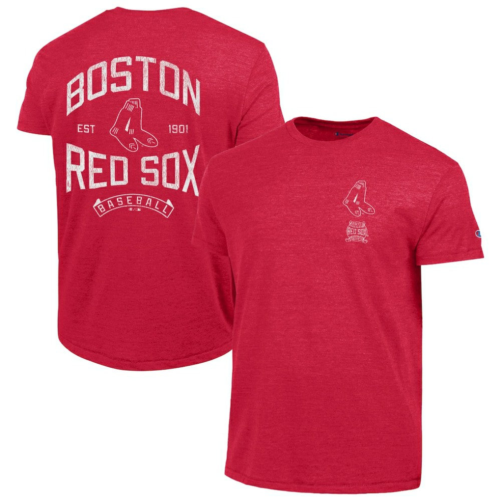 Boston Red Sox Champion Vintage 3-Hit Tri-Blend T-Shirt Red