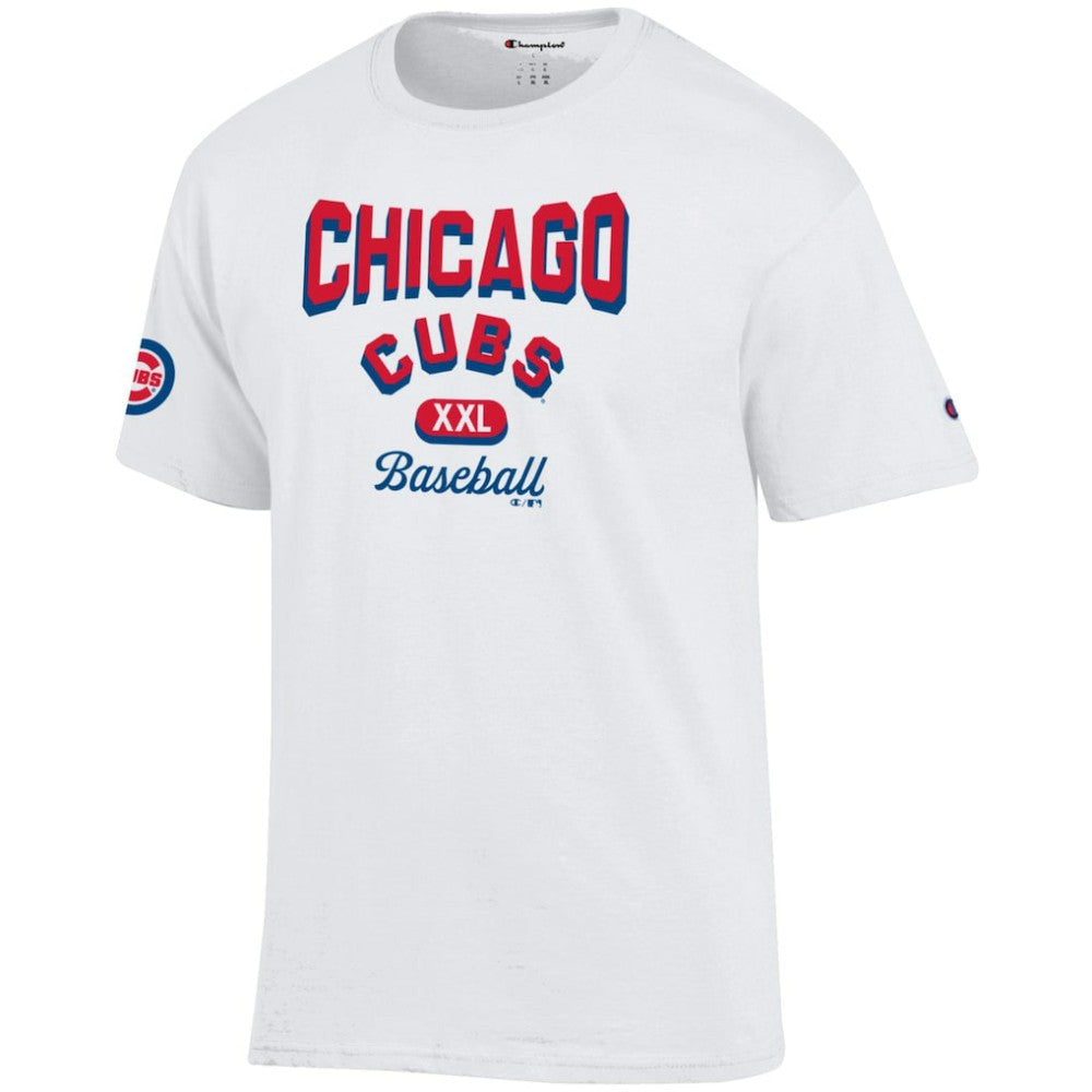 Chicago Cubs Champion 3-Hit Jersey T-Shirt White