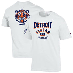Detroit Tigers Champion 3-Hit Jersey T-Shirt White