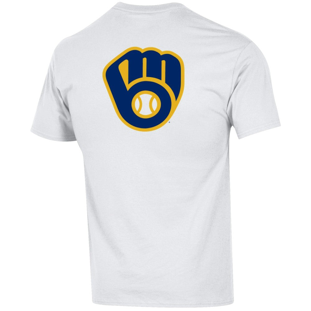 Milwaukee Brewers Champion 3-Hit Jersey T-Shirt White
