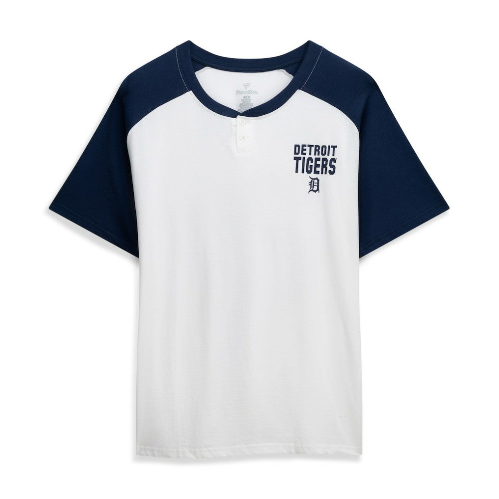 Tarik Skubal Detroit Tigers Profile Women's Plus Size Name & Number Raglan Henley T-Shirt White