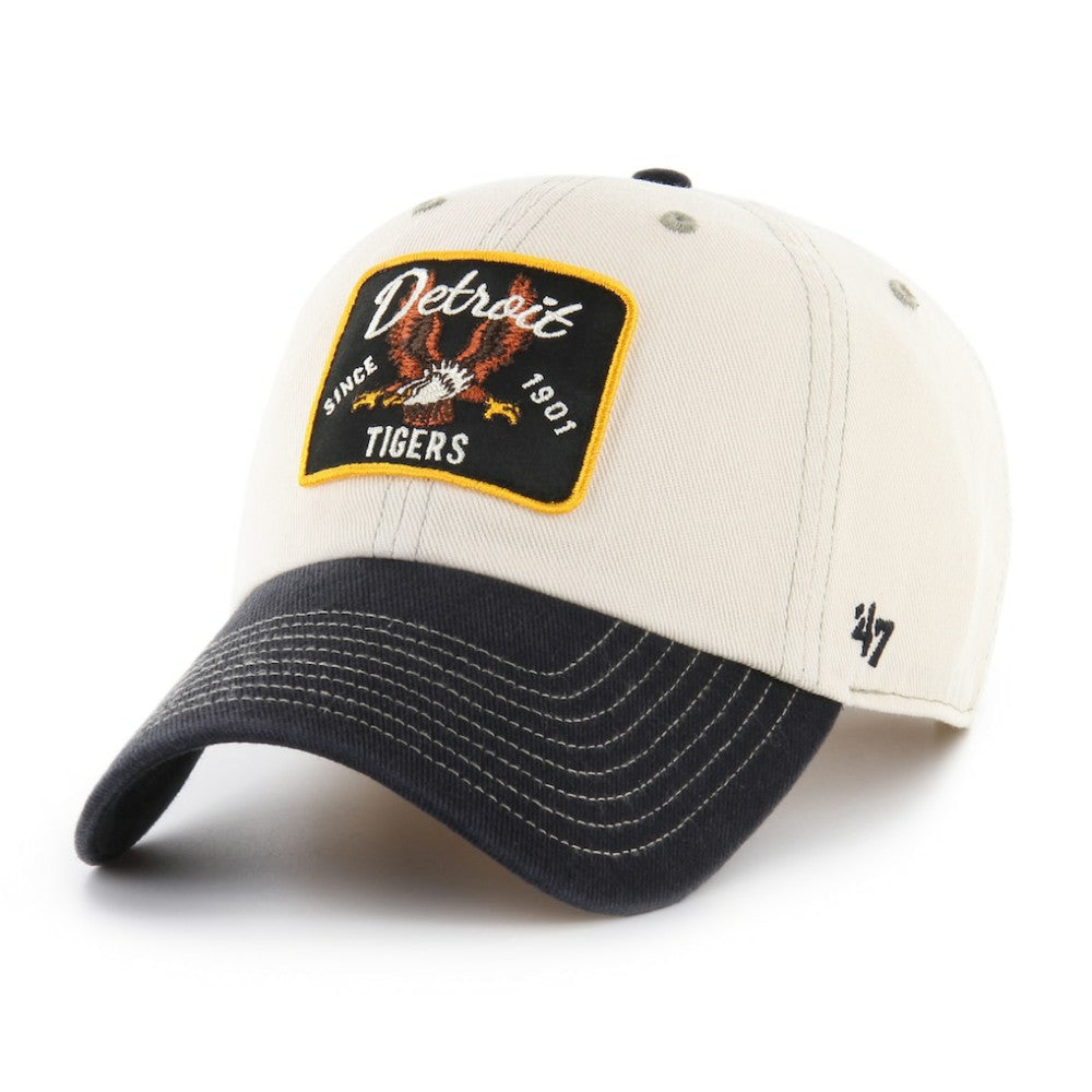 Detroit Tigers Keepsake Collection Clean Up Adjustable Hat Natural/Black | 47 brand