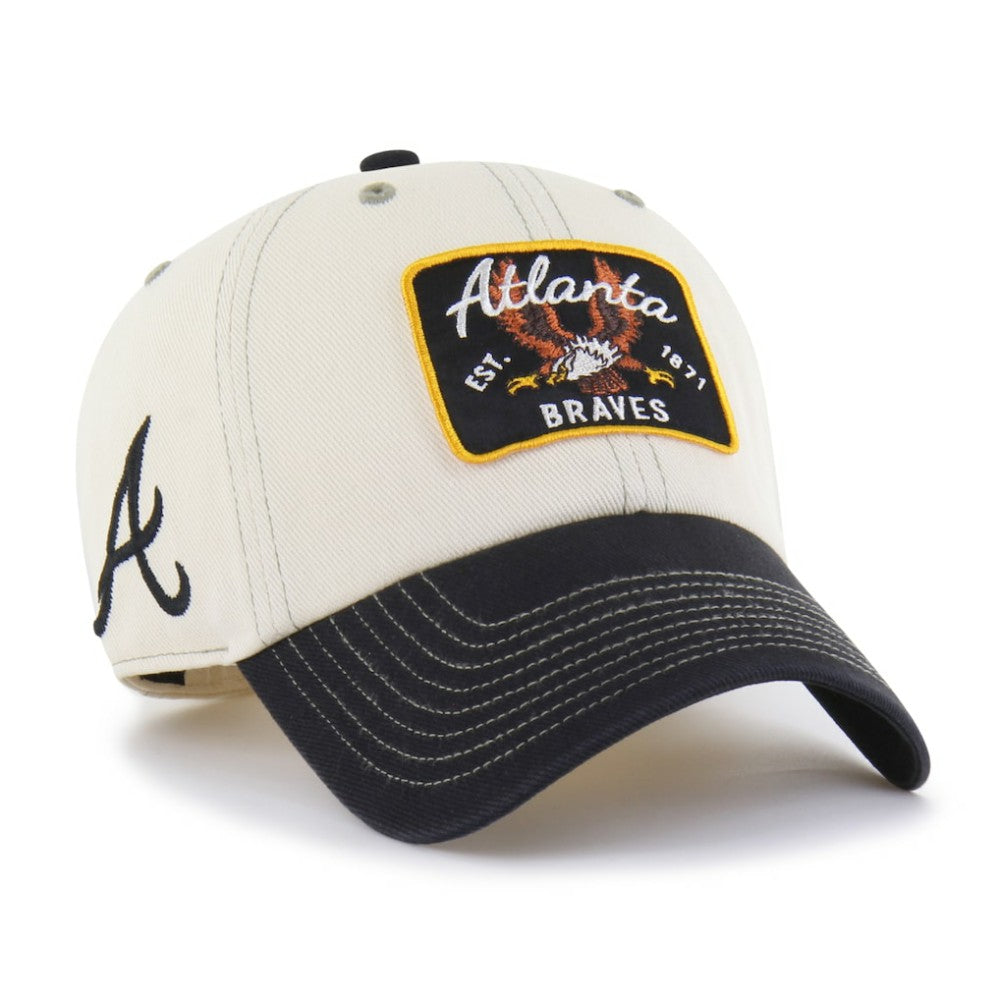 Atlanta Braves Keepsake Collection Clean Up Adjustable Hat Natural/Black | 47 brand