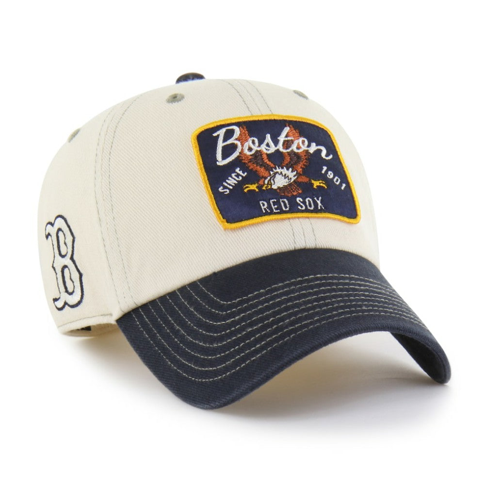 Boston Red Sox Keepsake Collection Clean Up Adjustable Hat Natural/Navy | 47 brand