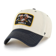 San Diego Padres Keepsake Collection Clean Up Adjustable Hat Natural/Black | 47 brand