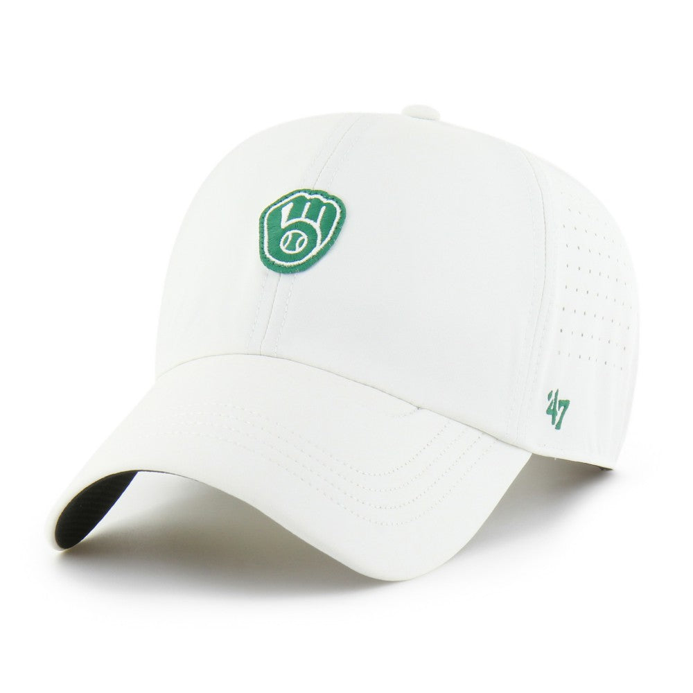 Milwaukee Brewers Elevated Greens Clean Up Adjustable Hat White | 47 brand