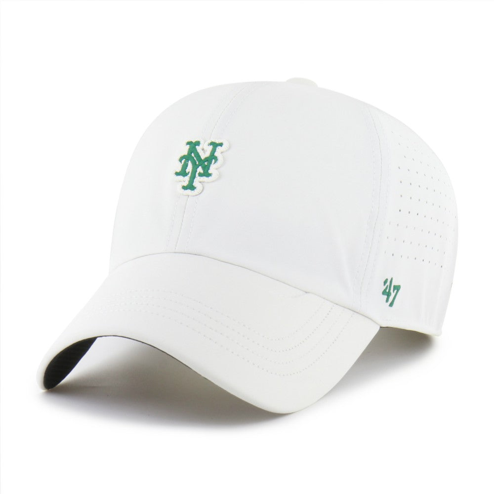 New York Mets Elevated Greens Clean Up Adjustable Hat White | 47 brand