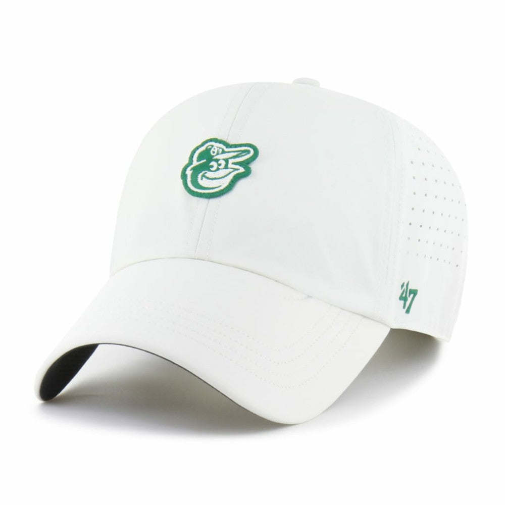 Baltimore Orioles Elevated Greens Clean Up Adjustable Hat White | 47 brand
