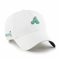 Atlanta Braves Elevated Greens Clean Up Adjustable Hat White | 47 brand