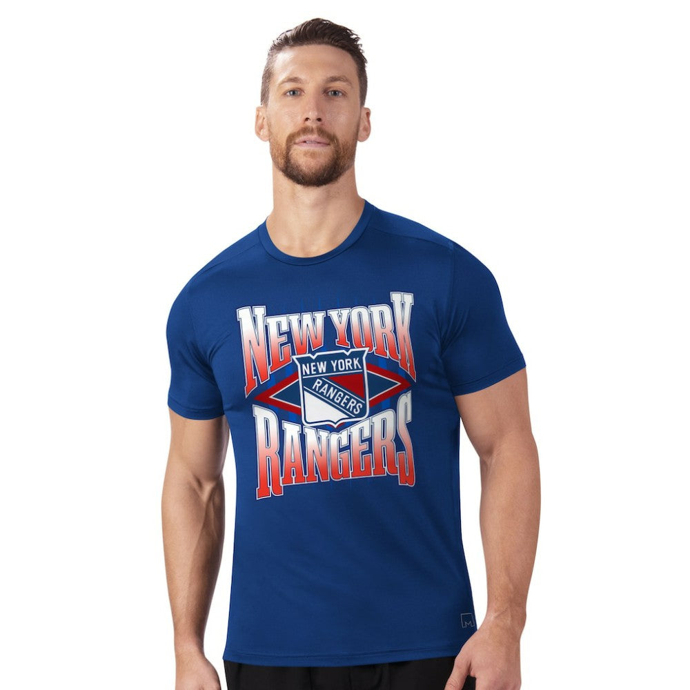 New York Rangers MSX by Michael Strahan Performance Team Graphic T-Shirt Blue