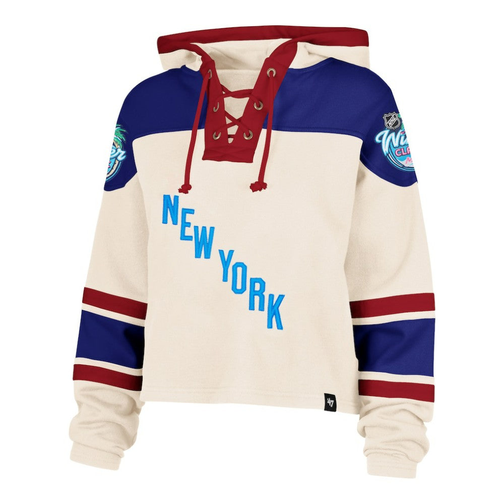 New York Rangers '47 Women's 2026 NHL Winter Classic Cropped Superior Lacer Hoodie Cream