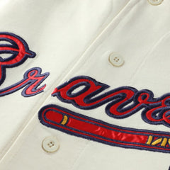 Atlanta Braves Profile Big & Tall Two-Color Fashion Jersey Cream/Navy