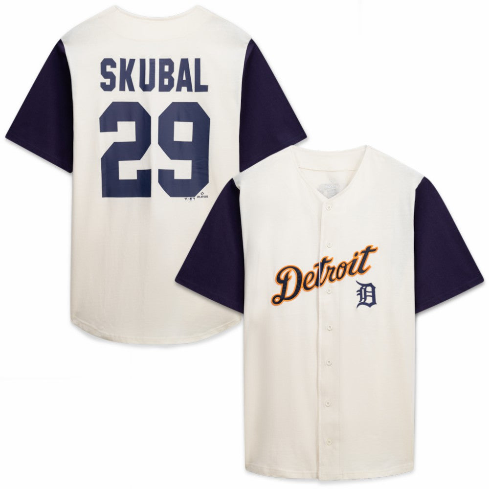 Detroit Tigers Profile Big & Tall Two-Color Fashion Jersey Cream/Navy