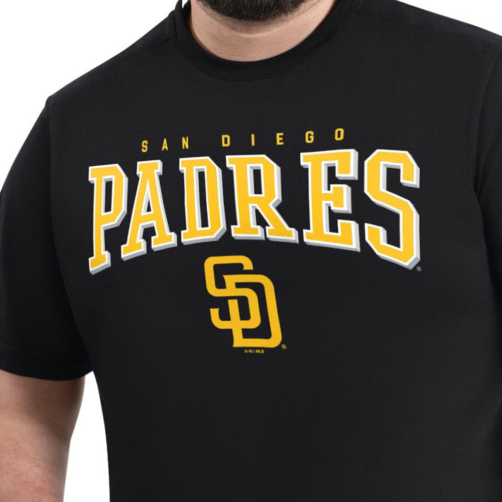 San Diego Padres G-III Sports by Carl Banks Adaptive Classic Team Spirit T-Shirt Black