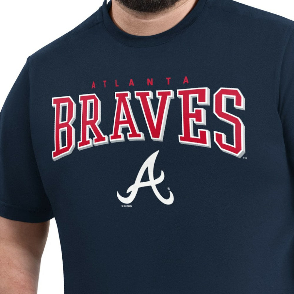 Atlanta Braves G-III Sports by Carl Banks Adaptive Classic Team Spirit T-Shirt Navy