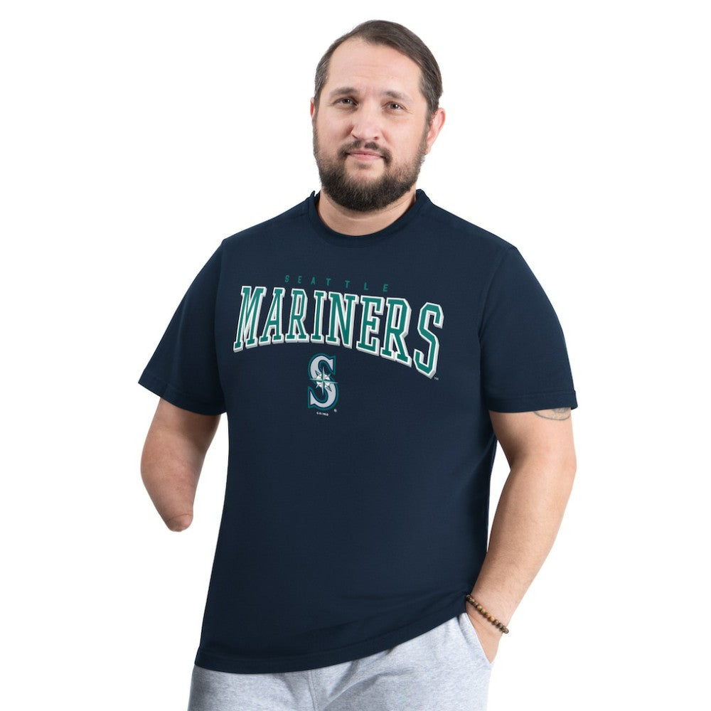 Seattle Mariners G-III Sports by Carl Banks Adaptive Classic Team Spirit T-Shirt Navy
